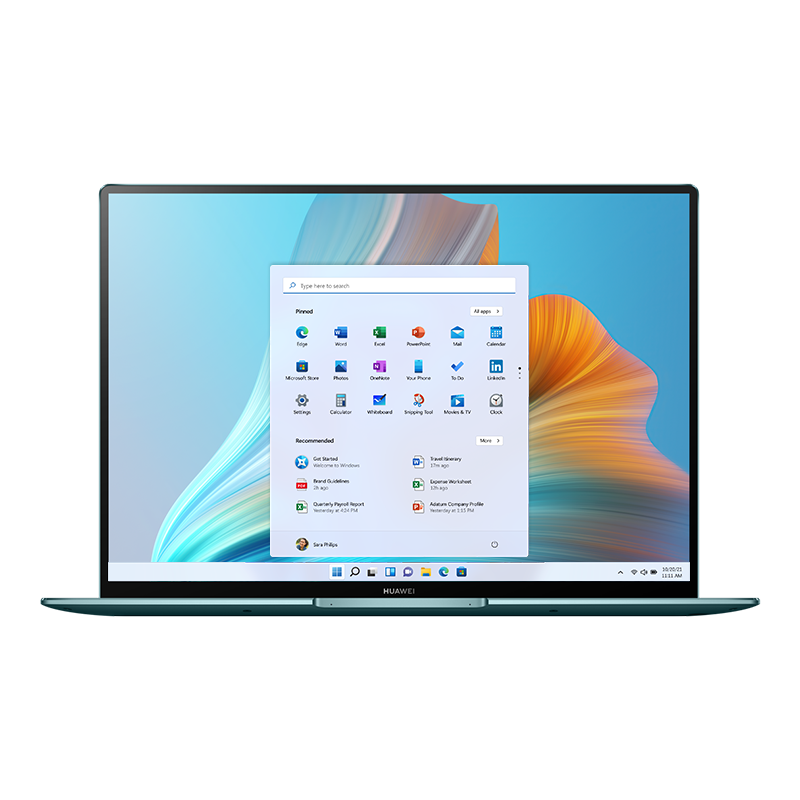 HUAWEI MateBook X Pro 2021, Windows 10 Home, Intel® Core™ i7-1165G7, 16 GB RAM, 1 TB SSD, 13,9 Zoll notebook, 3K HUAWEI FullView Display, Schlankes Metallgehäuse, QWERTZ layout