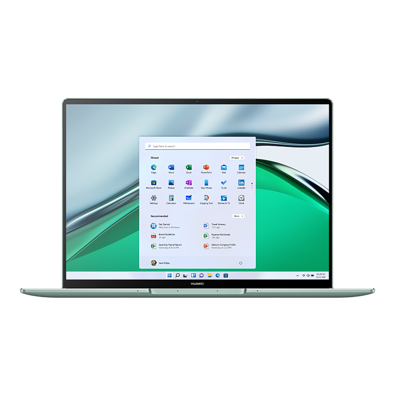 HUAWEI MateBook 14s, Windows 10 Home, Intel® Core™ i7-11370H, 16 GB RAM, 512 GB NVMe PCIe SSD, 14,2 Zoll 2.5K 90 Hz HUAWEI FullView-Touch-Display, QWERTZ layout, Spruce Green