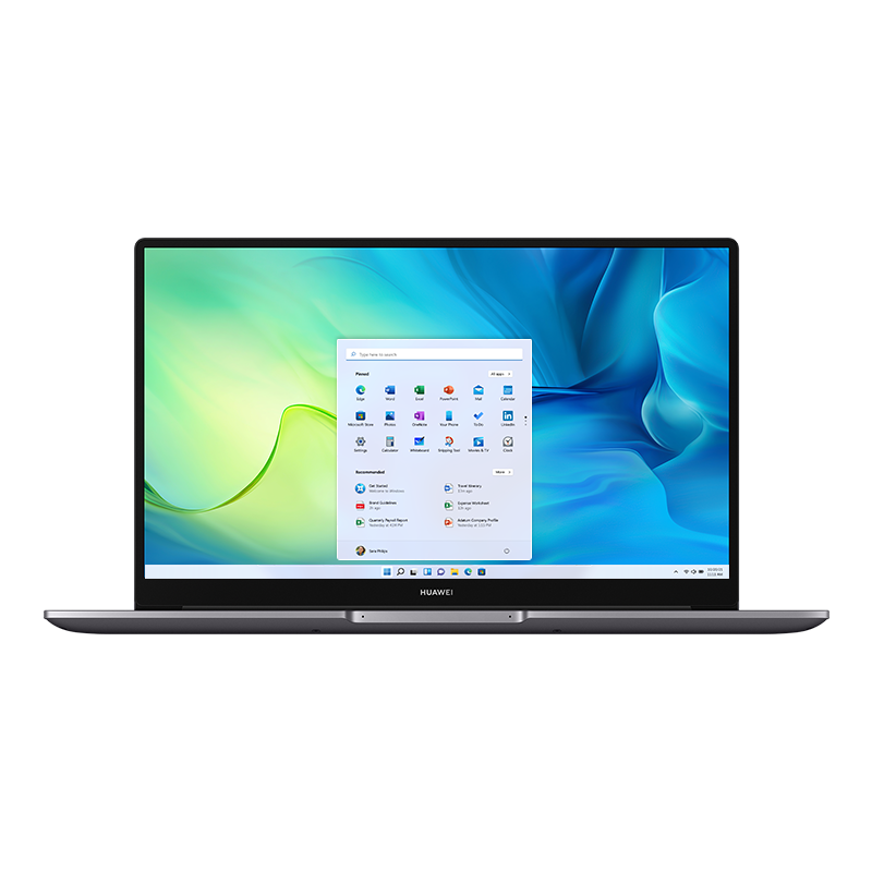 HUAWEI MateBook D15 2022, Windows 11 Home, Intel Core i3-1115G4, 8GB RAM, 256GB SSD, 15,6 Zoll Laptop, FHD FullView Display, Schlankes Metallgehäuse, Fingerabdrucksensor, QWERTZ-Layout, Space Gray