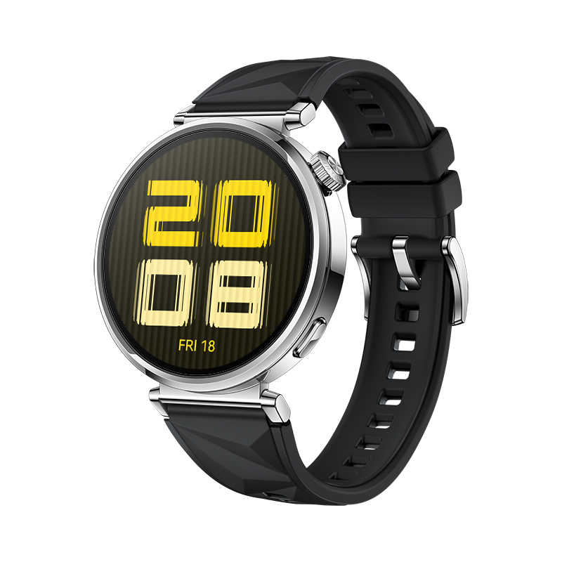HUAWEI WATCH GT 5 41mm Tarnish Stainless Steel con Correa Negra Fluoroelastómero