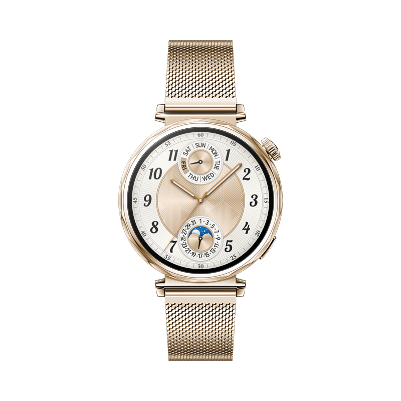 HUAWEI WATCH GT 5 41mm Stainless Steel Gold con Correa Dorada Milanesa
