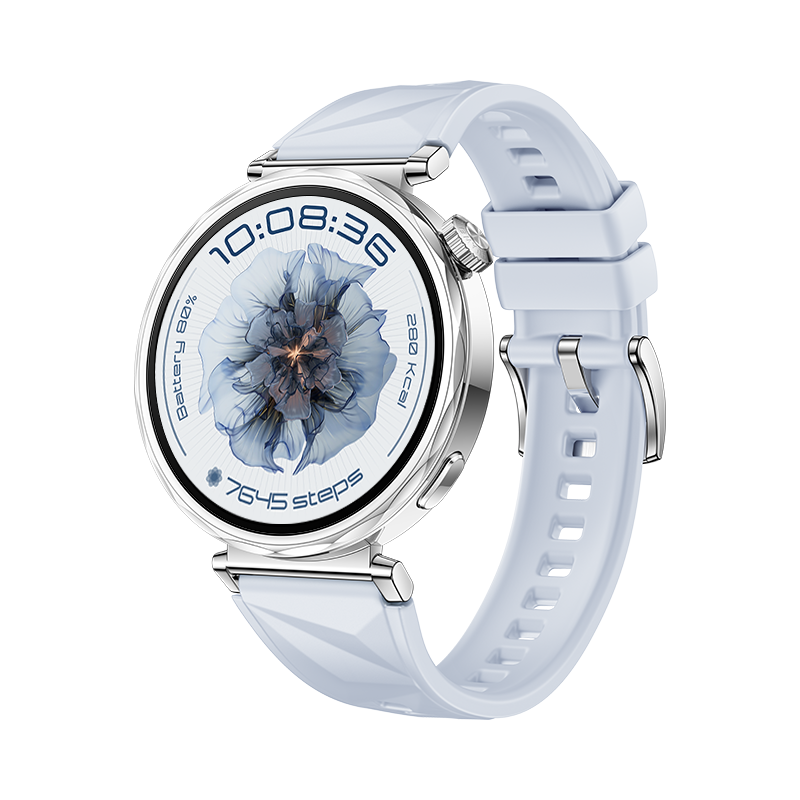 HUAWEI WATCH GT 5 41mm Tarnish Stainless Steel con Correa Azul Fluoroelastómero
