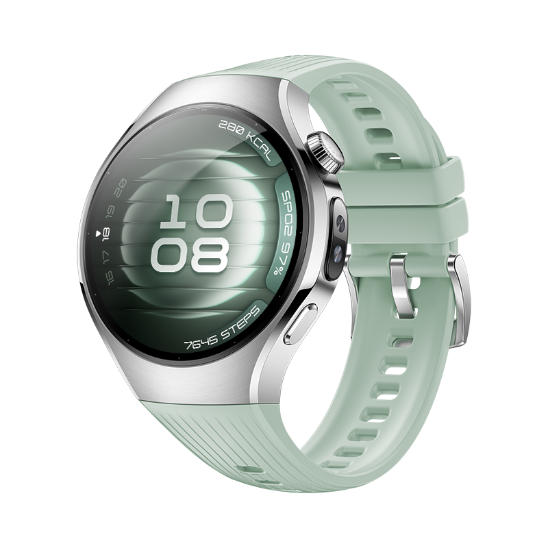 HUAWEI WATCH 5 42mm Verde Fluoroelastómero/Caja de Acero Inoxidable/Llamadas eSIM/Conexión con Android & iOS