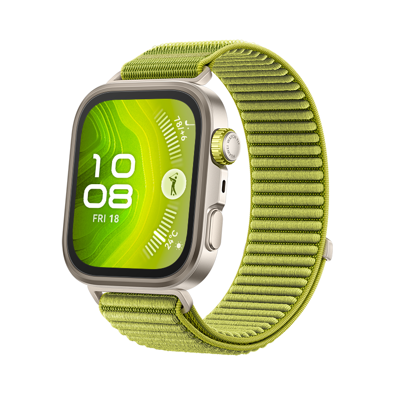 HUAWEI WATCH FIT 4 Pro Verde Nylon/Cristal de Zafiro y Titanio/Hasta 10 Días de Batería/Conexión con Android & iOS