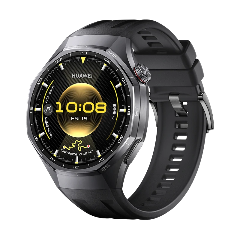 HUAWEI WATCH GT 6 Pro 46mm Negro Fluoroelastómero / Cristal de Zafiro y Aleación de Titanio / Hasta 21 Días de Duración de la Batería / Conexión con Android & iOS / Pago NFC