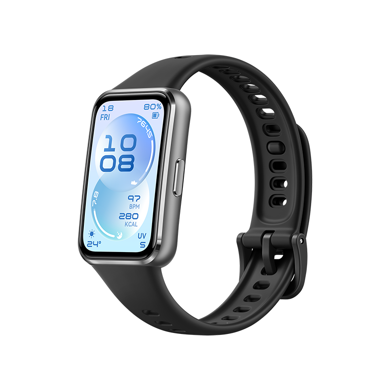 HUAWEI Band 11 Negro Fluoroelastómero Caja de Aleación de Aluminio / Seguimiento del Sueño Mejorado / Ultra Delgada y Cómoda