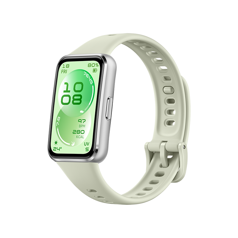 HUAWEI Band 11 Verde Fluoroelastómero Caja de Aleación de Aluminio / Seguimiento del Sueño Mejorado / Ultra Delgada y Cómoda