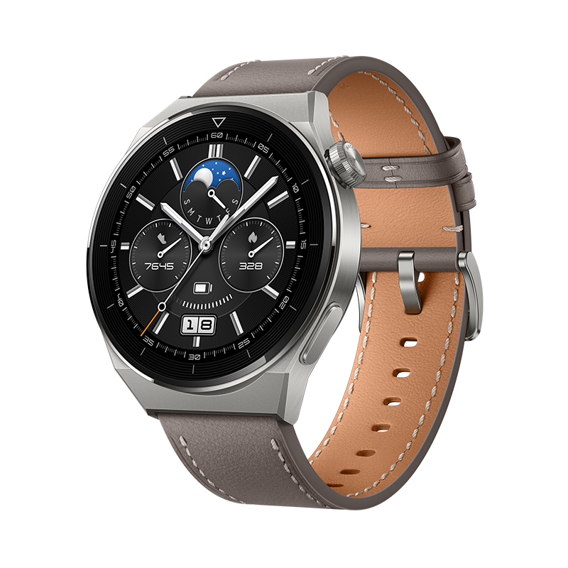 HUAWEI WATCH GT3 Pro 46mm Gray Leather Smartwatch