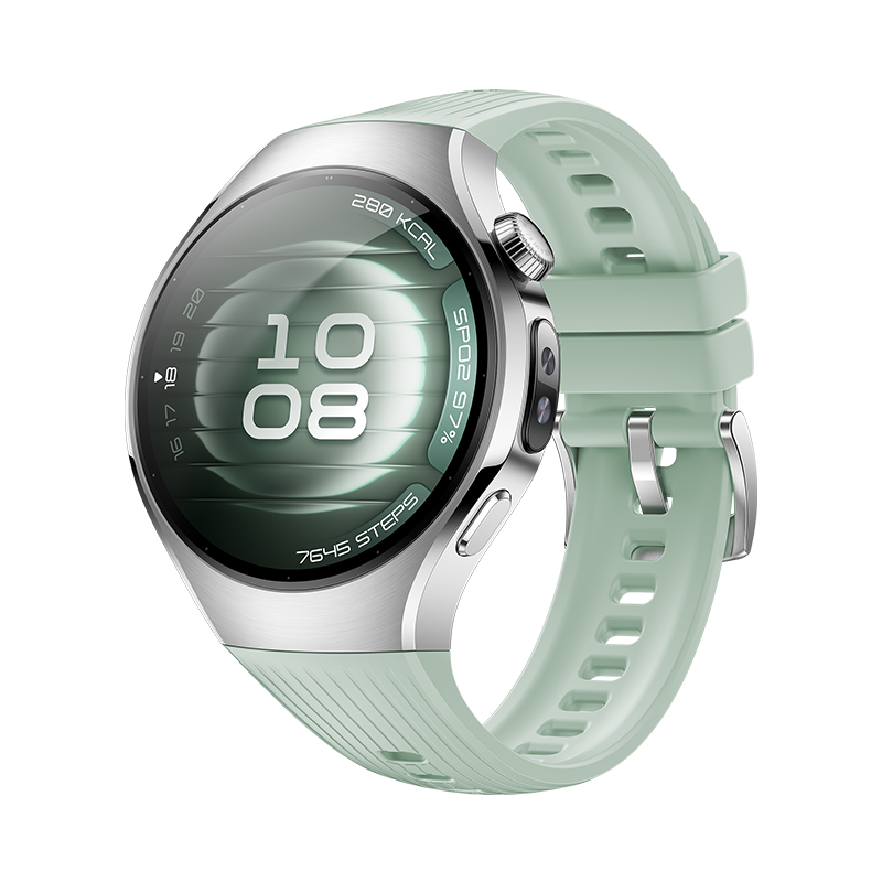 HUAWEI WATCH 5 42mm / Cassa in acciaio inox 316L e cinturino verde / Compatibile con iOS e Android e chiamate E-sim