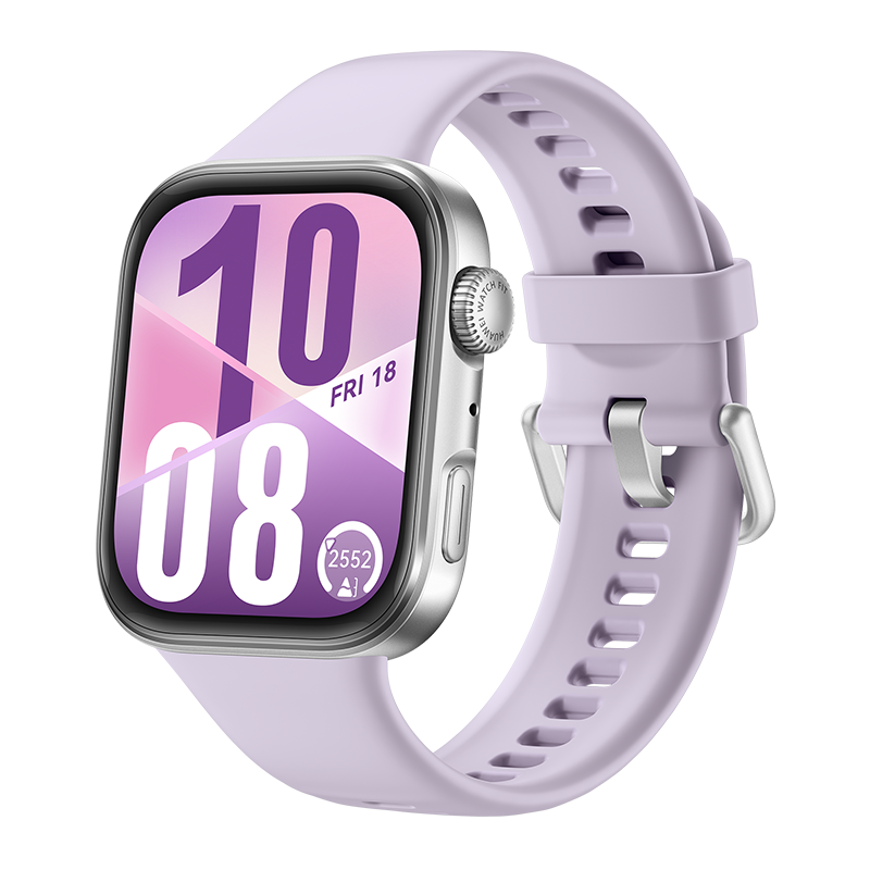 HUAWEI WATCH FIT 4 / Cassa in alluminio e cinturino viola / Fino a 10 giorni di autonomia e compatibile con iOS e Android
