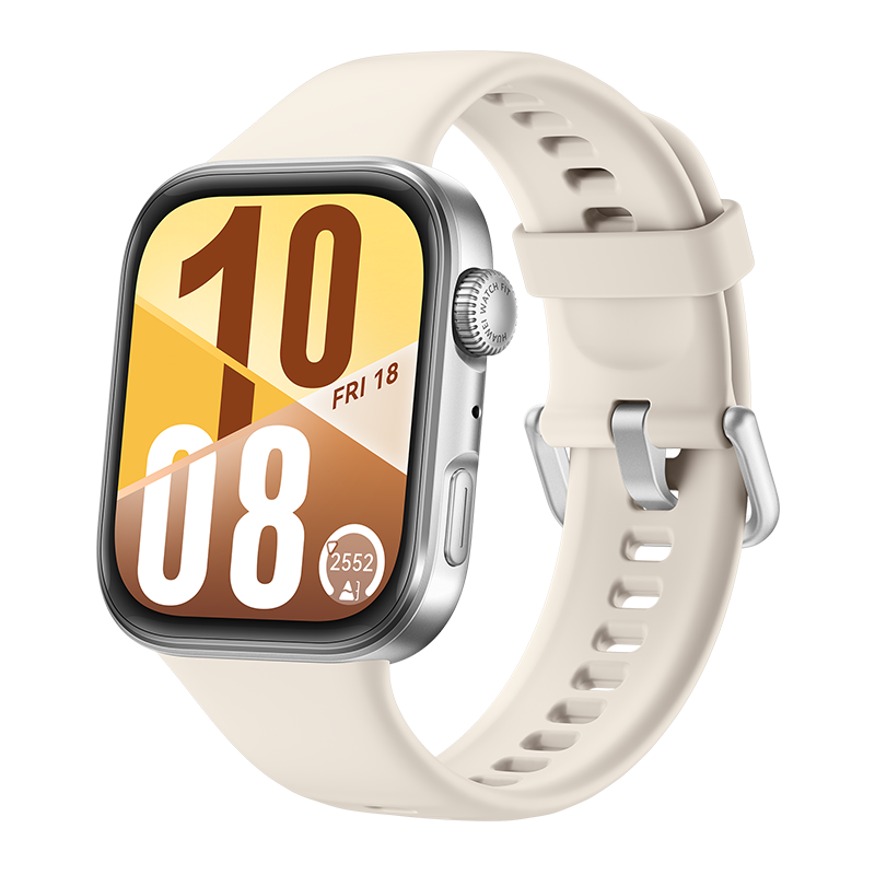 HUAWEI WATCH FIT 4 / Cassa in alluminio e cinturino bianco / Fino a 10 giorni di autonomia e compatibile con iOS e Android