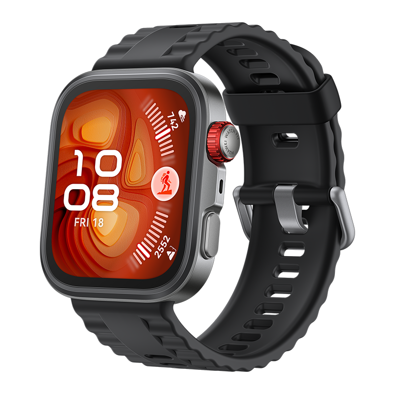 HUAWEI WATCH FIT 4 Pro / Vetro zaffiro / Cassa in titanio e cinturino nero / Fino a 10 giorni di autonomia e compatibile con iOS e Android