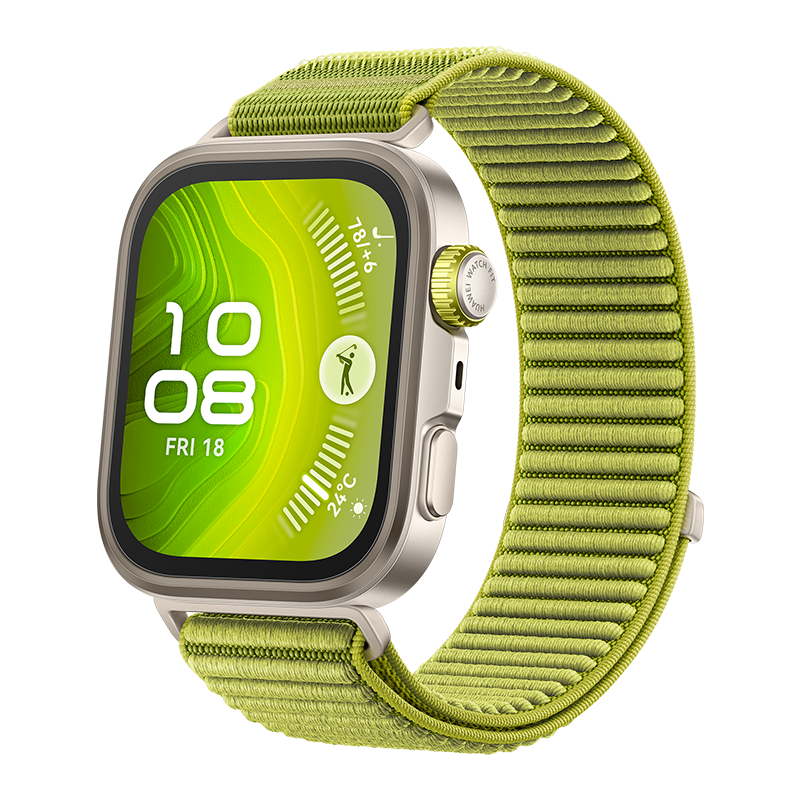 HUAWEI WATCH FIT 4 Pro / Vetro zaffiro / Cassa in titanio e cinturino verde / Fino a 10 giorni di autonomia e compatibile con iOS e Android