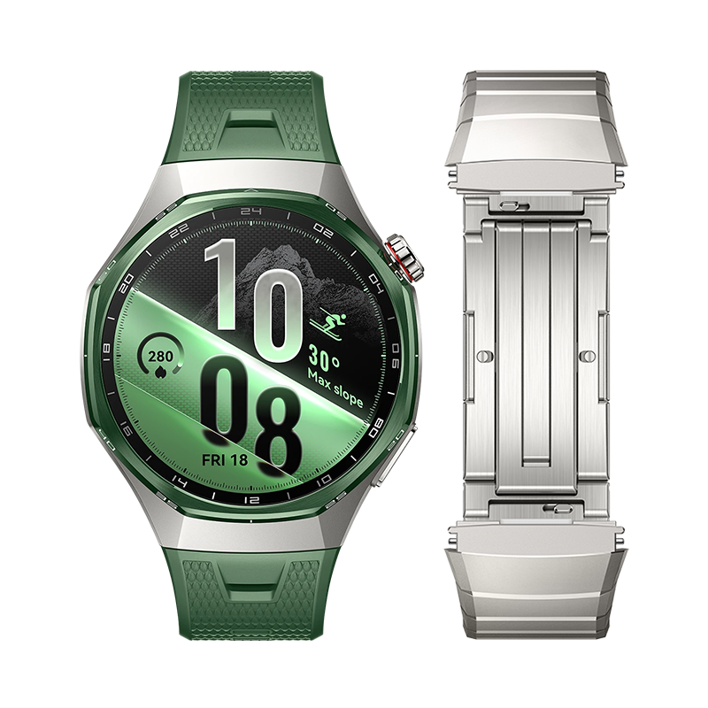HUAWEI WATCH GT 7 Pro 46mm Verde Fluoroelastómero + Bracelete de Titânio Edição Limitada