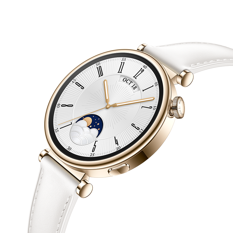 Huawei Watch Gt 4 41mm White, Curea White Leather, Android/ios
