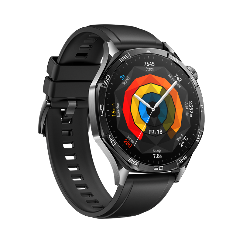 HUAWEI WATCH GT 5 46mm, Curea Black Fluoroelastomer