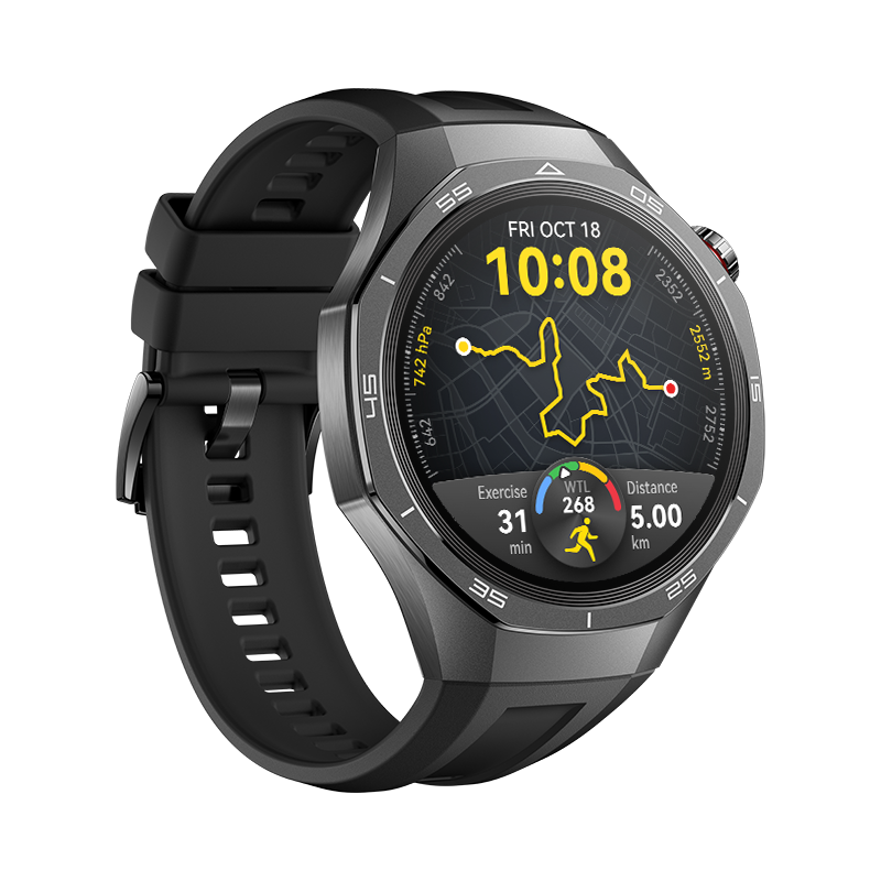 HUAWEI WATCH GT 5 Pro 46mm, Curea Black Fluoroelastomer