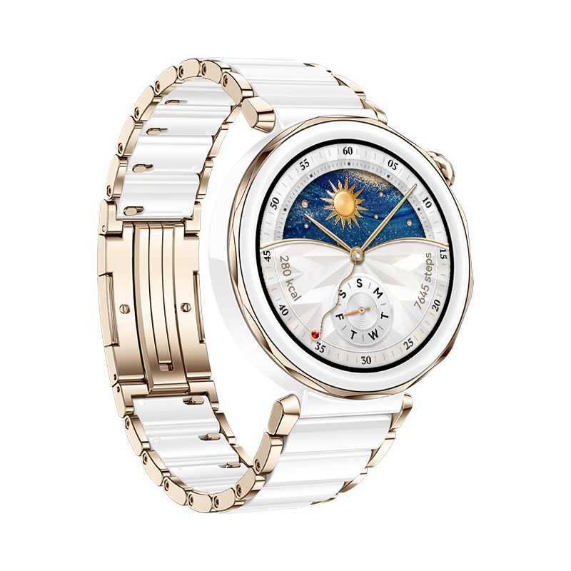 HUAWEI WATCH GT 5 Pro 42mm, Curea Ceramic White