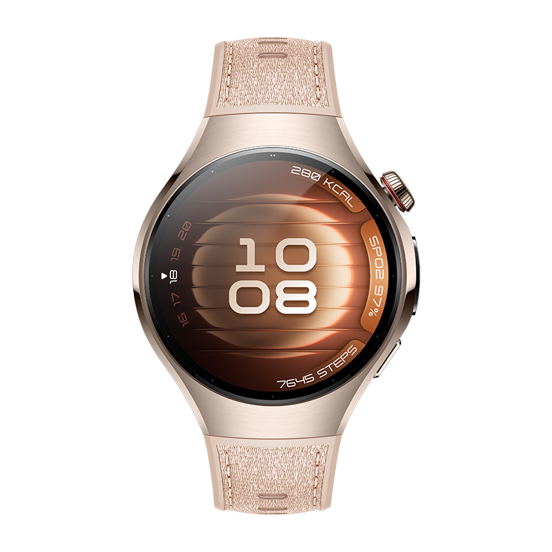 HUAWEI WATCH 5 42MM Sand Gold 904L Stainless Steel Case+Beige Composite Strap
