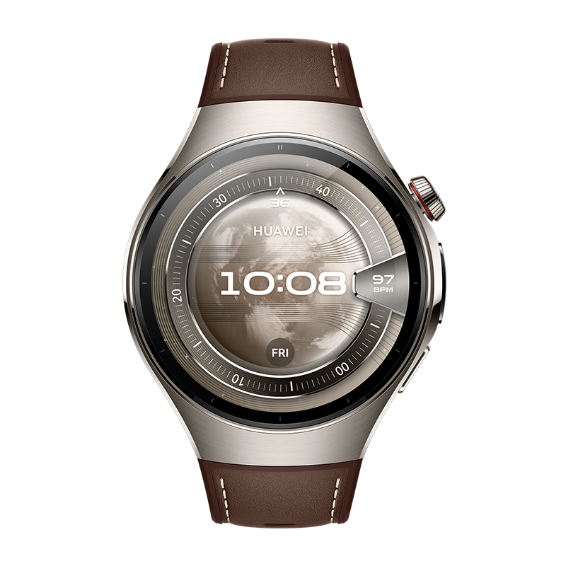 HUAWEI WATCH 5 46MM Aerospace-Grade Titanium Case+Dark Brown Composite Strap