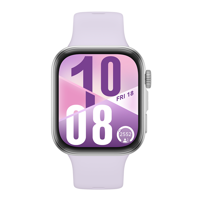 HUAWEI WATCH FIT 4 Silver Body with Purple Fluoroelastomer Strap