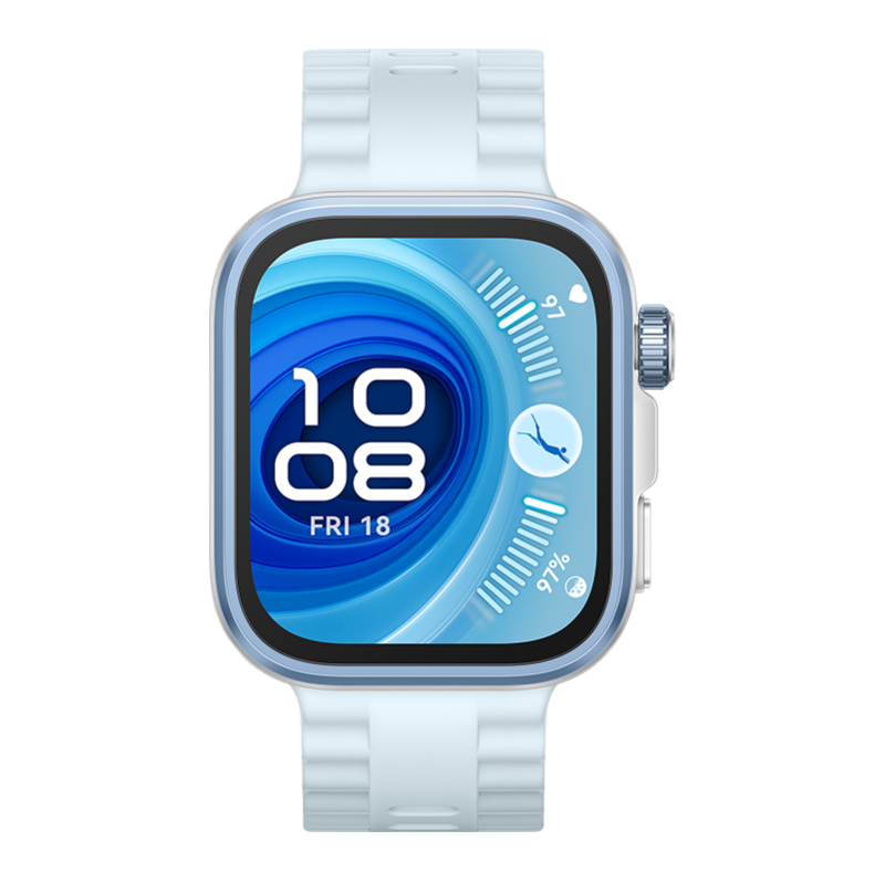 HUAWEI WATCH FIT 4 Pro Silver Body with Blue Fluoroelastomer Strap
