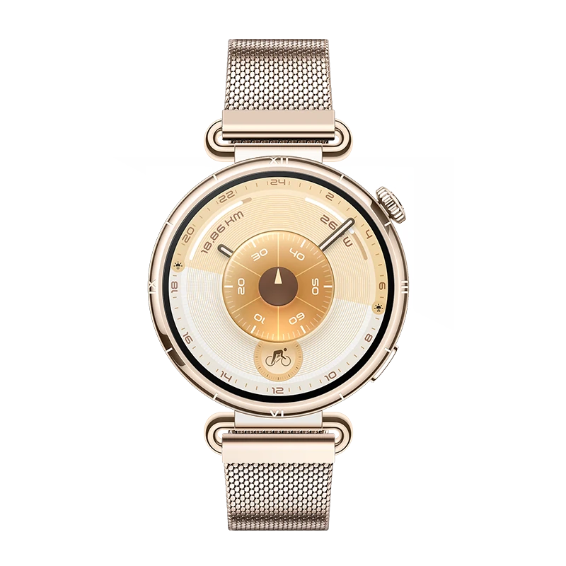 HUAWEI WATCH GT 6 41mm Gold Stainless Steel Case, Curea Gold Milanese
