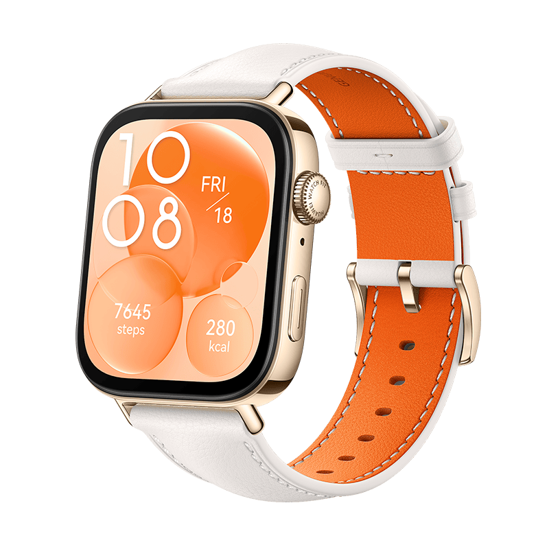 HUAWEI Watch FIT 3 Beyaz Deri Akıllı Saat, 1.82" AMOLED Ekran