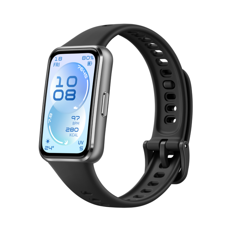 HUAWEI Band 11 Siyah, 100 antrenman türü, IOS ve Android ile uyumlu.