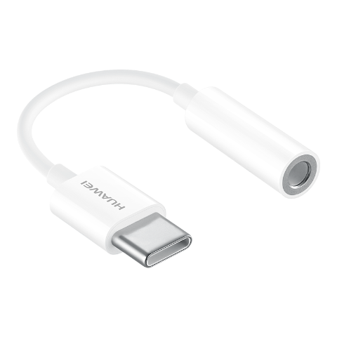 HUAWEI USB-C to 3.5 mm Headphone Jack Adapter, White