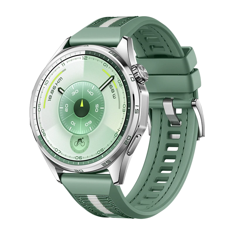HUAWEI WATCH GT 6 46mm Green/ Woven Strap/ Up to 21-Day Battery Life/Accurate GPS and Heart Rate Tracking/ Virtual Cycling Power/ Compatible with Android & iOS