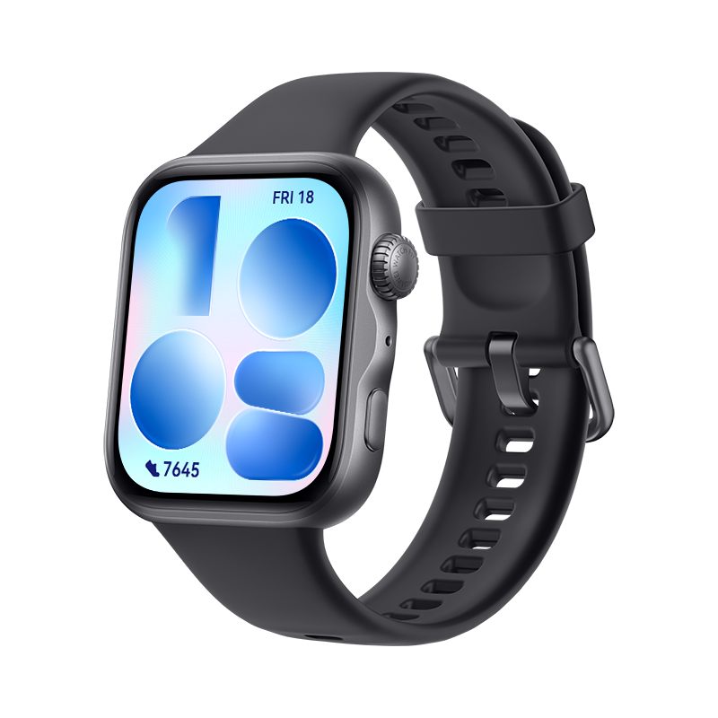 WATCH FIT 5 Black Slim Lightweight Design Scientific Sleep Evaluation Mini Workout Fall Detection 10 Day Battery Life Compatible iOS Android NFC Payment