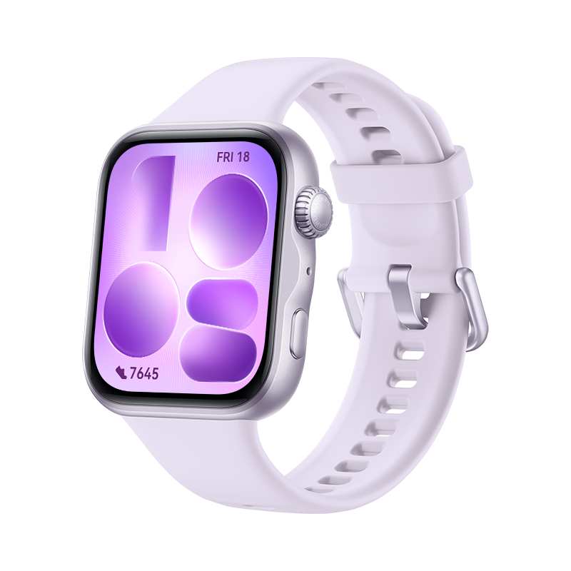 Huawei Lilac Watch Fit 5 - Slim And Lightweight Design - Scientific Sleep Evaluation - Mini Workout - Fall Detection - 10-Day Battery Life - Compatible With Ios And Android - Nfc Payment