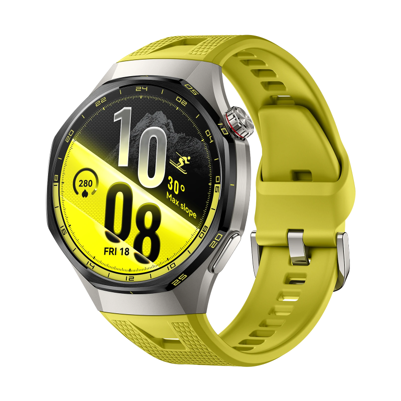 WATCH GT 7 Pro 46mm Titanium Yellow EasyCross Fluoroelastomer Strap Up to 21 Days Battery Life Advanced Skiing & Cycling Modes All Round Health Tracking Compatible Android & iOS