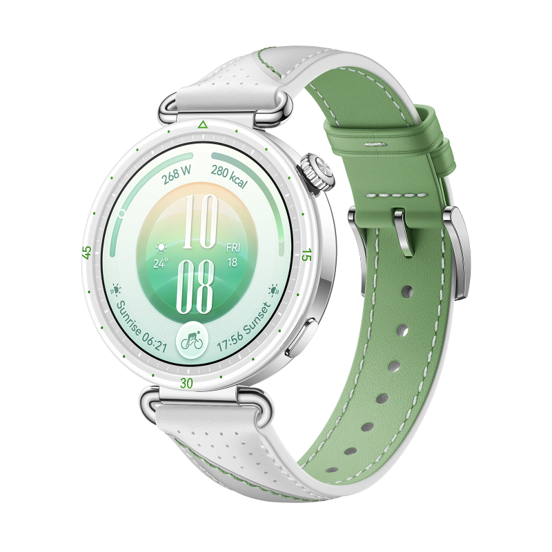 WATCH GT 7 41mm White Green Composite Leather Strap Up to 21 Days Battery Life Advanced Skiing & Cycling Modes All Round Health Tracking Compatible Android & iOS