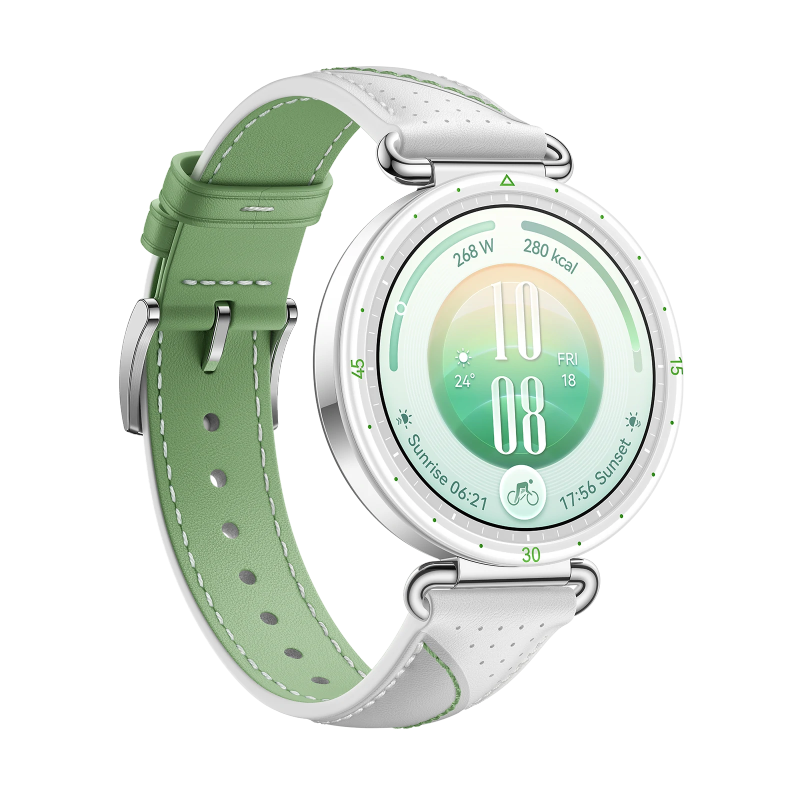 HUAWEI WATCH GT 7 41mm White/ Green Composite Leather Strap/  Up to 21 Days of Battery Life/ Advanced Skiing & Cycling Modes/ All-Round Health Tracking/ Compatible with Android & iOS