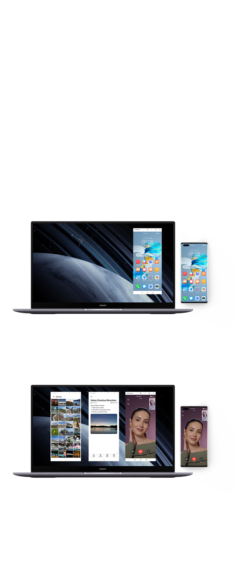 Huawei MateBook D 16 Функция «Мультискрин» Huawei Share Huawei MateBook D 16 Функция «Мультискрин» Huawei Share