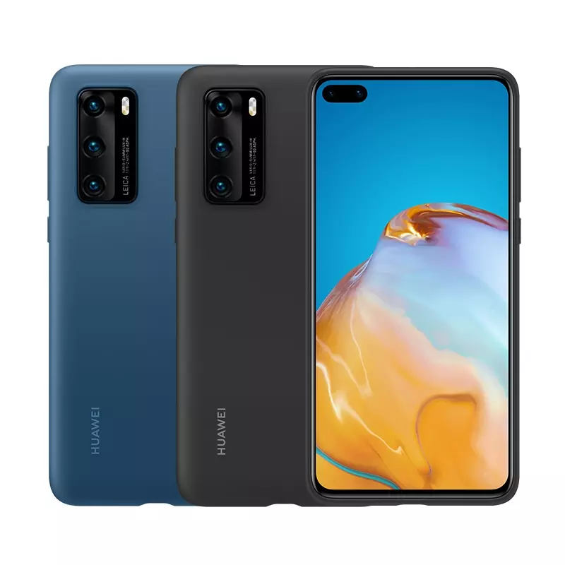 

Силиконовый защитный бампер для HUAWEI P40 чернильно-синий