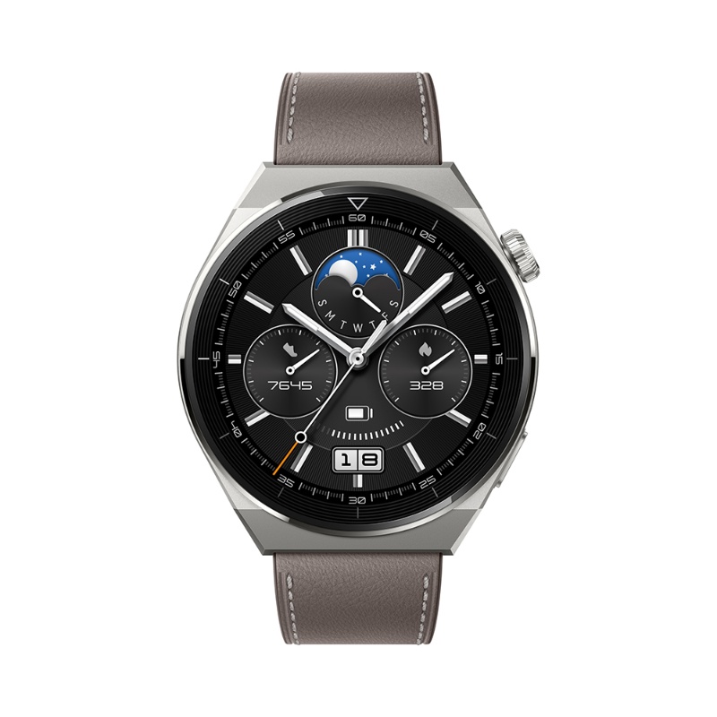 

HUAWEI WATCH GT 3 Pro/32MB+32GB/ Light Titanium Case/Gray Leather Strap/ 46mm