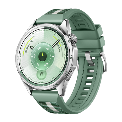 HUAWEI WATCH GT 6 46mm Correa Tejida Compuesta, Verde, Hasta 21 días, Potenciómetro para ciclismo