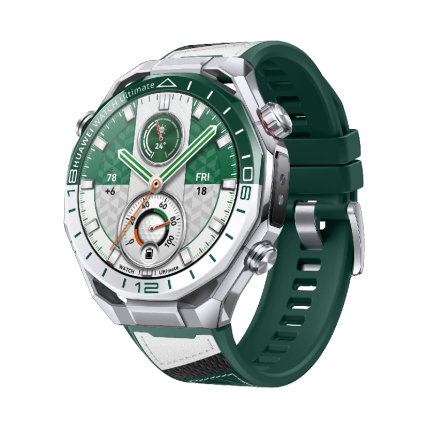 HUAWEI WATCH Ultimate 2 Verde, Caja con aleación a base de circonio de color acero, Correa compuesta y doble color