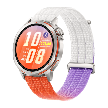 HUAWEI WATCH GT Runner 2 Caja de aleación de titanio naranja Correa de nailon color naranja blanco degradado