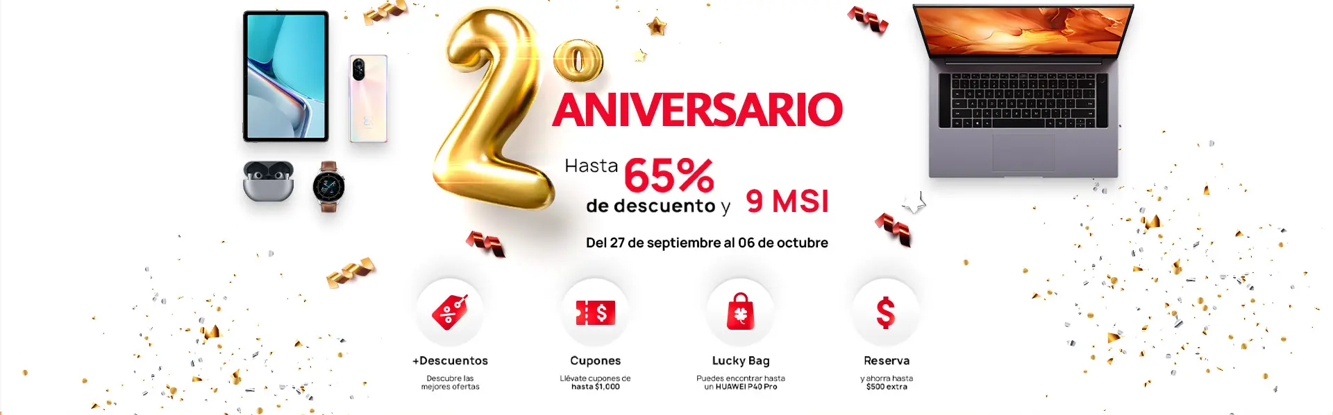 Huawei festeja en grande el segundo aniversario de su tienda online en México
